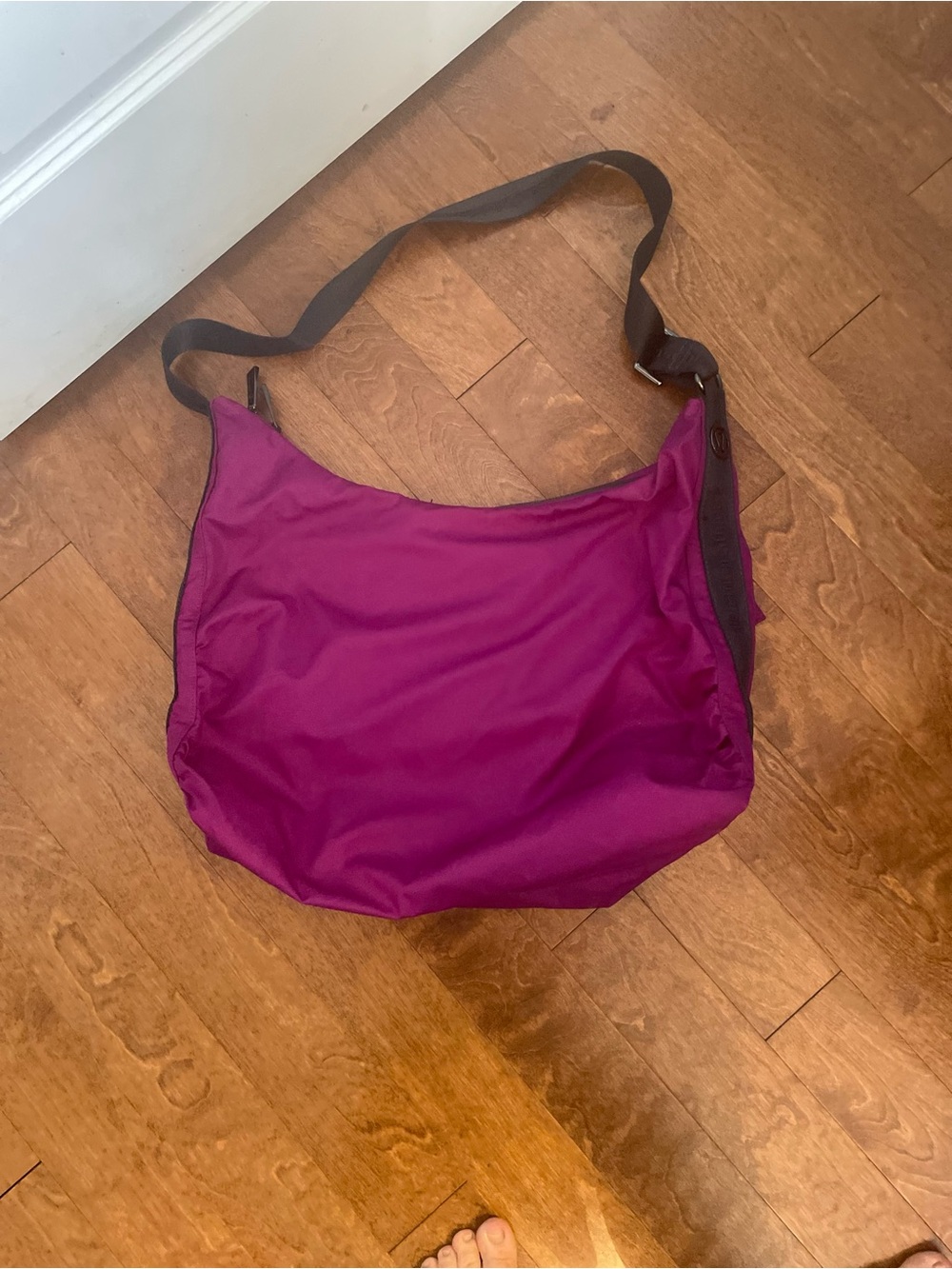 lululemon athletica Shoulder Bag - Deep Magenta with Dark Strap
